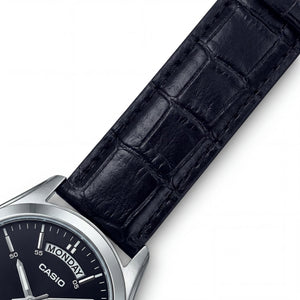 Casio MTP1370L-1A Unisex Watch — side view, Stainless Steel case 45mm