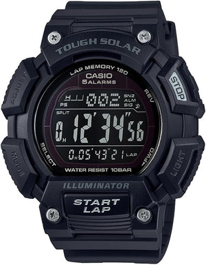 Casio STLS-110H-1B2 Black Dial Stainless Steel Men's Watch, 53mm