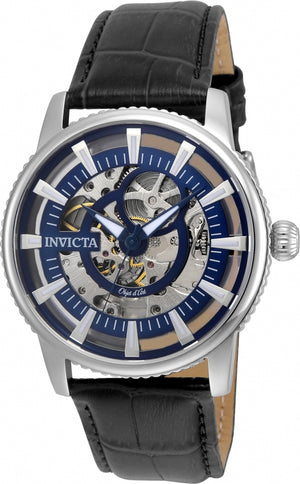 Invicta 22640 Men's Objet d'Art Automatic Stainless Steel, Leather Casual Black Watch