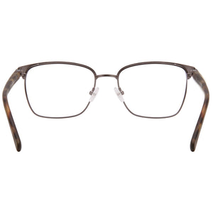 Chesterfield 72xl Rectangle Eyeglasses Men — side view, Brown Metal temples