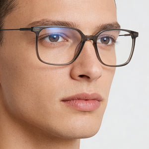 Chesterfield Ch 103xl Rectangle Eyeglasses Men — side view, Gray Plastic temples