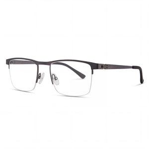 Chesterfield CH 113XL Silver Rectangle Eyeglasses for Men, Metal frame