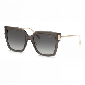 Chopard Sch353m Gray Butterfly Sunglasses for Women, Smoke Gradient lens