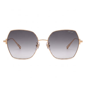 Chopard Schl02m Round Sunglasses for Women — front view, Titanium frame