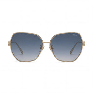 Chopard Schl28m Oval Sunglasses for Women — front view, Titanium frame