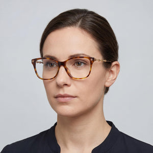 Chopard VCH352S Rectangle Eyeglasses for Women — interior view, Plastic demo lenses