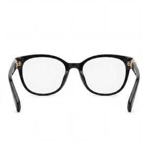 Chopard Vch356s Cat Eye Eyeglasses Women — side view, Shiny Black Acetate temples