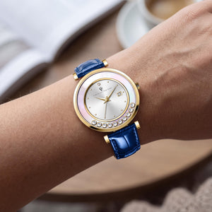 Christian Van Sant CV3813 Women's Watch — wrist wear, Leather band weekday mornings