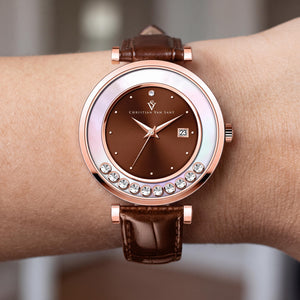 Christian Van Sant CV3817 Women's Watch — wrist wear, Leather band remote work and home office days