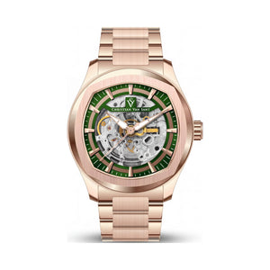 Christian Van Sant Green Dial Stainless Steel Men's Watch, 42mm