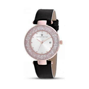 Christian Van Sant Silver Dial Stainless Steel Women's Watch, 40mm