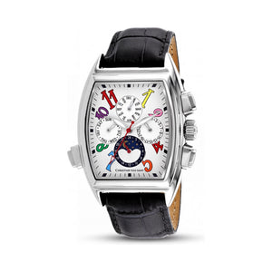 Christian Van Sant CV2131 Grandeur Black Stainless Steel Men's Watch, 45mm