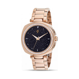 Christian Van Sant Mirabella CV0491 Black Dial Stainless Steel Women's Watch, 40mm