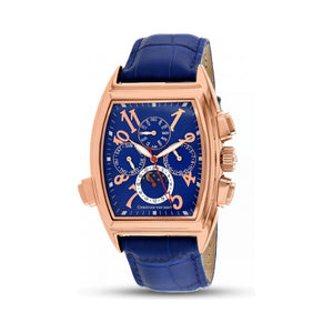 Christian Van Sant Modern Blue Dial Stainless Steel Men's Watch, 40mm