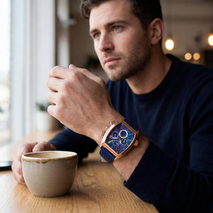 Christian Van Sant Modern Men's Watch — wrist wear, Leather band everyday timepiece