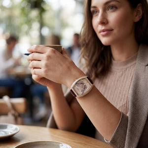 Christian Van Sant Modern Women's Watch — wrist wear, Leather band everyday timepiece