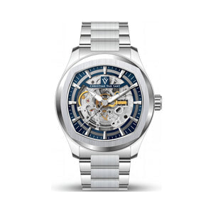 Christian Van Sant Blue Dial Stainless Steel Men's Watch, 40mm