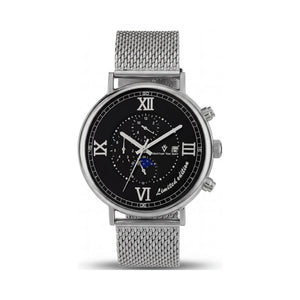 Christian Van Sant Black Dial Stainless Steel Men's Watch, 40mm