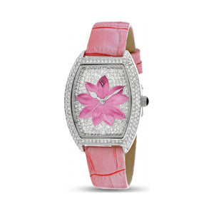 Christian Van Sant Pink Dial Stainless Steel Women's Watch, 36mm
