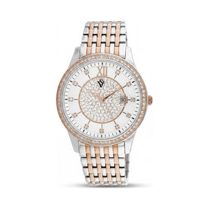 Christian Van Sant White Dial Stainless Steel Women's Watch, 40mm