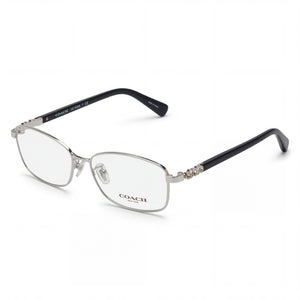 Coach 0HC5083B Silver Rectangle Eyeglasses Unisex, Metal frame