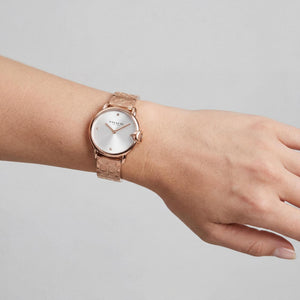 Coach Arden 14503693 Women's Watch — side view, Rose Gold Plated Steel case 28mm