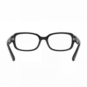 Coach Hc 6105 Oval Eyeglasses Women — side view, Black Gunmetal Sig C Metal temples