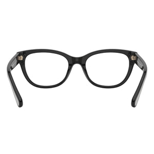 Coach Hc6187 Oval Eyeglasses Women — side view, Black Plastic temples