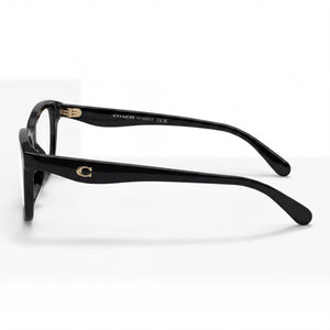 Coach HC6231U Rectangle Eyeglasses for Women — front view, Plastic