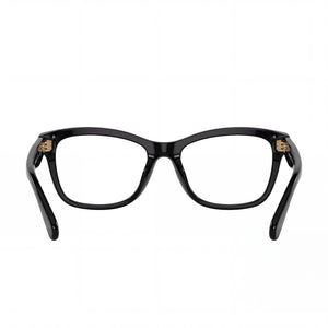 Coach HC6231U Rectangle Eyeglasses Women — side view, Black Plastic temples