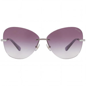 Coach HC7104-90048H Butterfly Sunglasses for Women — front view, frame detail