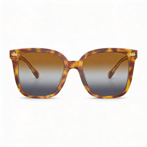 Coach HC8381U Square Sunglasses for Women — front view, Plastic frame