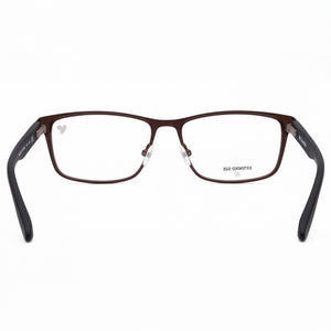 Columbia C3043 216 Rectangle Eyeglasses Men — side view, Brown Metal temples