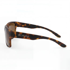 Columbia C566SP Brisk Trail Rectangle Sunglasses Men — side view, Non-Polarized Solid Brown lens