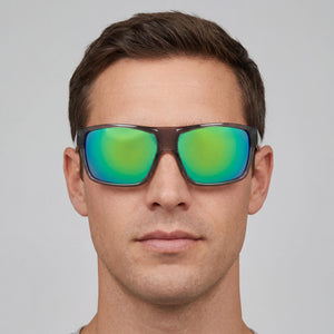 Columbia C571sp N Fairbanks Rectangle Sunglasses Men — side view, Polarized Green Mirror lens
