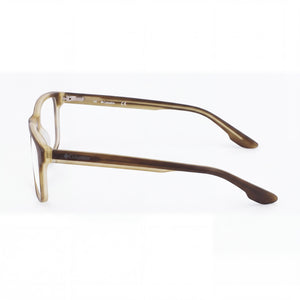 Columbia C8035 Rectangle Eyeglasses Women — side view, Brown Metal temples
