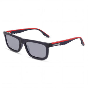 Converse Classic Black Rectangle Sunglasses for Women, Crystal Obsidian lens