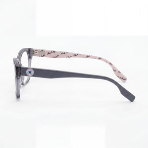 Converse CV5003 Rectangle Eyeglasses Women — side view, Gray Acetate temples