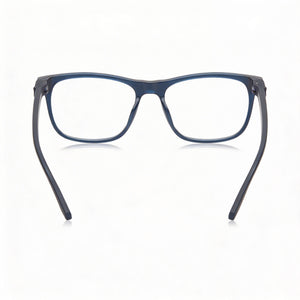 Converse CV5077 Rectangle Eyeglasses Women — side view, Blue Injected temples