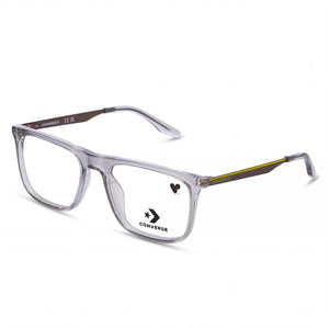 Converse CV8006 Transparent Rectangle Eyeglasses for Men, Plastic frame