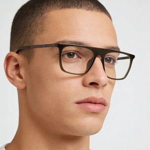 Converse Cv8009 Rectangle Eyeglasses for Men — interior view, Clear Demo demo lenses