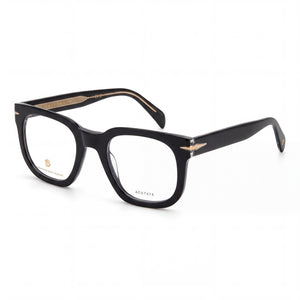 David Beckham 7123 Beige Crystal Square Eyeglasses for Men, Acetate frame