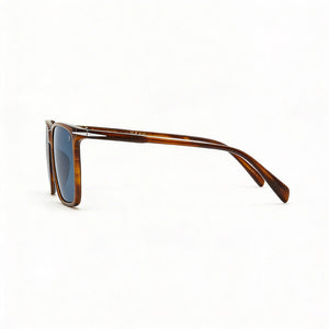 David Beckham Rectangle Sunglasses Men — side view, Non-Polarized Blue lens
