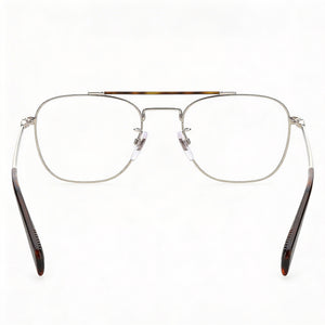 David Beckham Db 1016 Aviator Eyeglasses Men — side view, Silver Metal temples