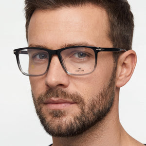 David Beckham DB 1019 Rectangle Eyeglasses for Men — interior view, Acetate frame detail