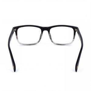 David Beckham Db 1019 Rectangle Eyeglasses Men — side view, Black Acetate temples