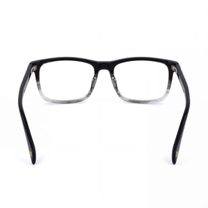 David Beckham DB 1019 Rectangle Eyeglasses Men — side view, Black Acetate temples