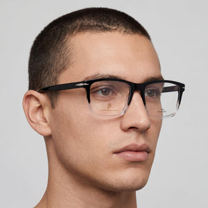 David Beckham Db 1020 Rectangle Eyeglasses Unisex — side view, Black Acetate temples
