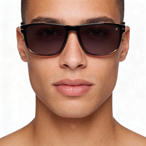 David Beckham Db 1060/S Rectangle Sunglasses Unisex — side view, Non-Polarized Black Horn lens
