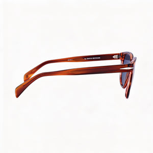 David Beckham Db 1062/S Rectangle Sunglasses Unisex — side view, Non-Polarized Brown Horn lens